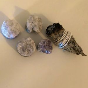 Amethyst cylinder healing crystals home decor.